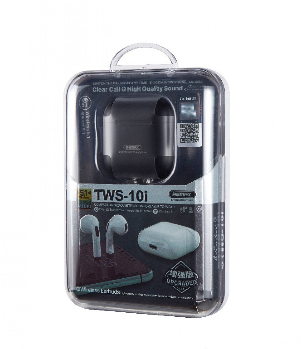 Remax TWS-10i bluetooth headset 5.1 stereo, fekete