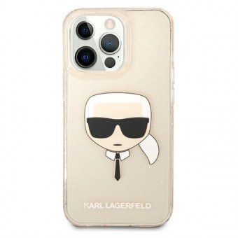 Karl Lagerfeld szilikon tok iphone 13 Pro, iphone 13, Arany glitter kemény tok