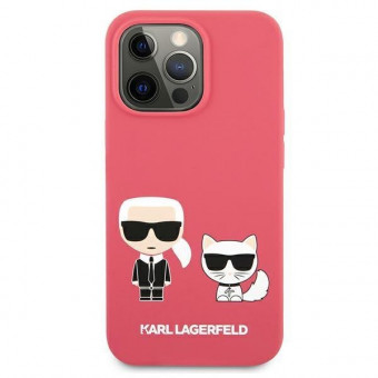 Karl Lagerfeld szilikon tok iphone 13 Pro, iphone 13, pink szilikon tok