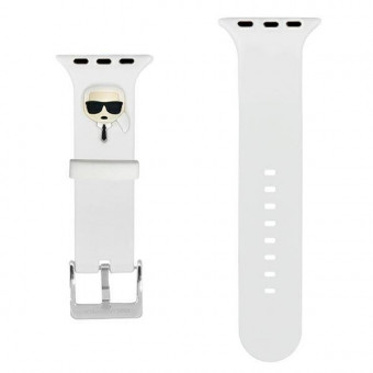 Karl Lagerfeld szilikon óra szíj, fehér, Apple watch 38/40/41mm
