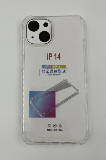 ütésálló szilikon tok, iphone 14, átlátszó