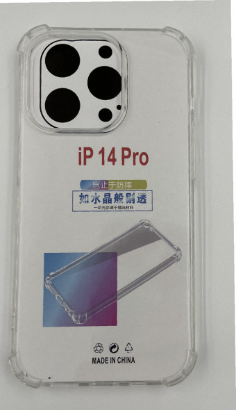 ütésálló szilikon tok, iphone 14 pro, átlátszó