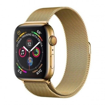 Apple Watch fém szíj, milánói stílus, 40/38 mm, arany