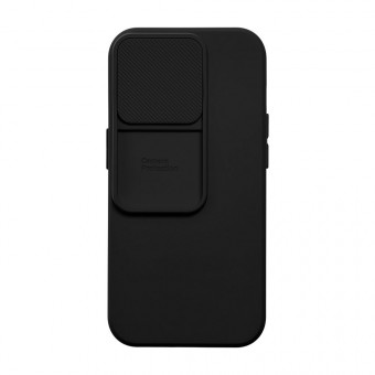 Slide tok, iPhone 14 Pro, kamera védős, fekete