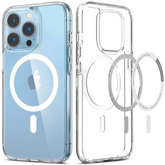 iphone 14 Pro Magsafe képes szilikon tok, átlátszó,  prémium Dobozos