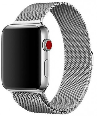 Apple Watch fém szíj, milánói stílus, 38/40 mm, ezüst