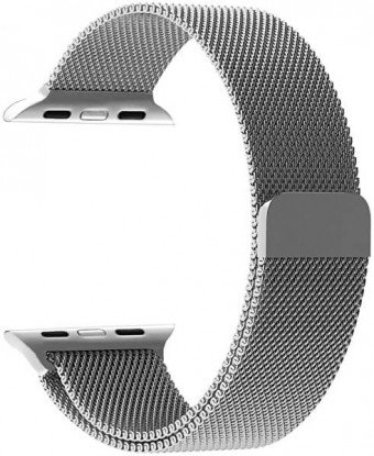 Apple Watch fém szíj, milánói stílus, 40/42 mm, ezüst