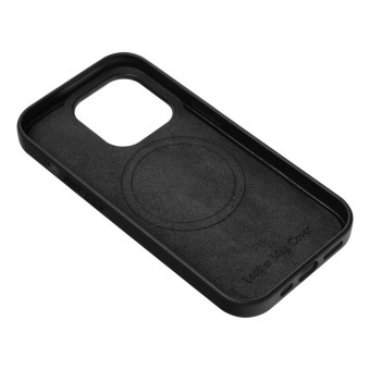 iPhone 13 Pro Max Magsafe tok, bőr, fekete
