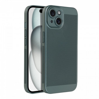 BREEZY légáteresztő tok iPhone 15 Pro zöld