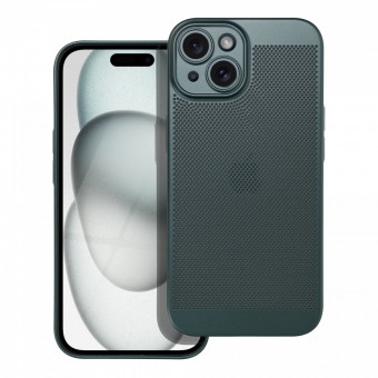 BREEZY légáteresztő tok iPhone 15 zöld