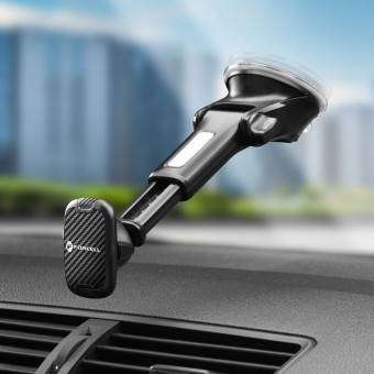 FORCELL CARBON H-CT327 mágneses autós tartó, szélvédőre