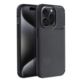 Carbon Permium tok iPhone 15 Pro fekete