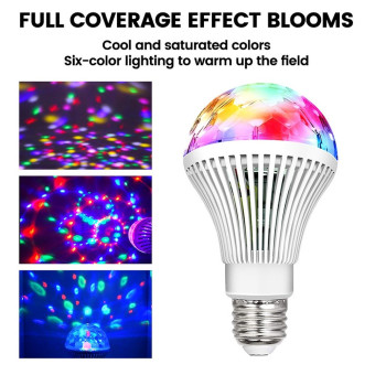 Disco LED izzó Mini Party fény RGB forgó E27 LBCRL 