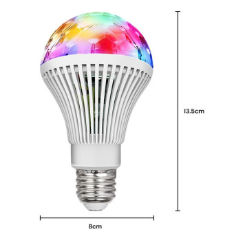Disco LED izzó Mini Party fény RGB forgó E27 LBCRL 