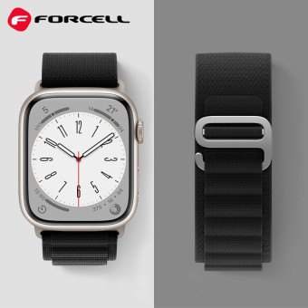 Apple watch szíj, 42/44/45/49mm, Forcell F-Design FA-13, fekete