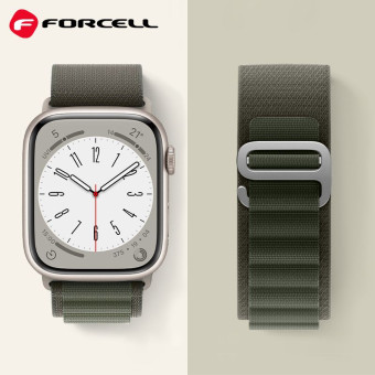 Apple watch szíj, 42/44/45/49mm, Forcell F-Design FA-13, zöld