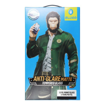 Blueo Mr. Monkey Glass 5D iPhone 15 Pro Max (Strong Matte HD)