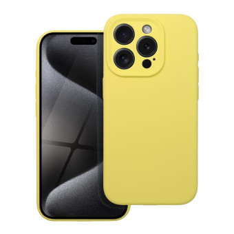 Szilikon tok 2mm iPhone 16 sárga