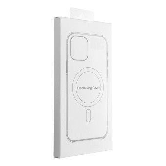 iPhone 16E Magsafe képes szilikon tok, átlátszó fekete kerettel,  prémium Dobozos