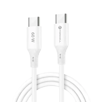 Forcell F-Energy kábel USB C - USB C QC4.0 PD 3A 60W  1 m fehér