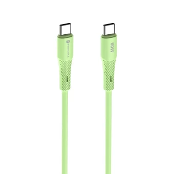 Forcell F-Energy kábel USB C - USB C QC4.0 PD 3A 60W  1m zöld