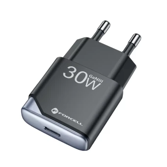Forcell F-Energy Ultra Slim töltőfej USB C, GaN3 30W 