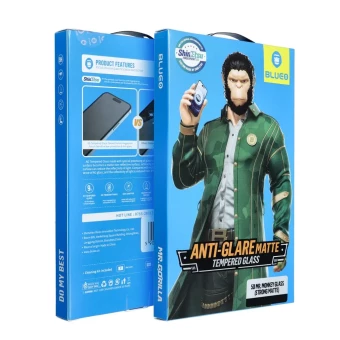 Blueo Mr. Monkey Glass 5D iPhone 17 Pro Max (Anti-Glare Strong Matte)