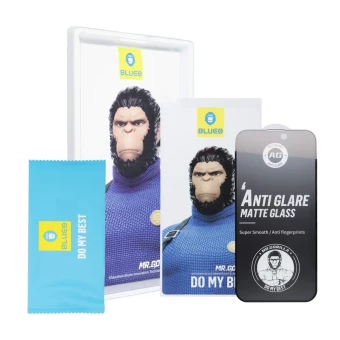Blueo Mr. Monkey Glass 5D iPhone 17 Pro Max (Anti-Glare Strong Matte)