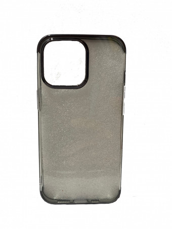 Szilikon tok, átlátszó, fényes fekete keret, clear color iphone 13 pro