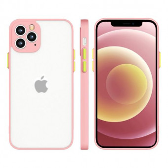 Milky szilikon tok, iphone 12 , pink